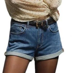 PILCRO & THE LETTERPRESS x ANTHROPOLOGIE: Low-Rise Slim Boyfriend Shorts Size 27